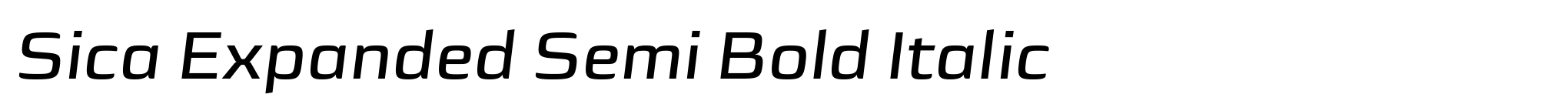 Sica Expanded Semi Bold Italic image